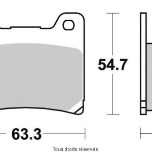 SIFAM - Placute frana KYOTO S1007 = SBS 555HF, 555HS, 555LS [SEMI-METALICE]