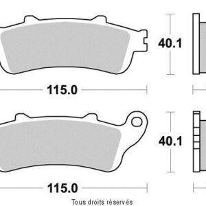 SIFAM - Placute frana KYOTO S1165 = SBS 735HF, 735HS [SEMI-METALICE]