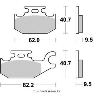 SIFAM - Placute frana KYOTO S1266 = SBS 754SI [SEMI-METALICE]