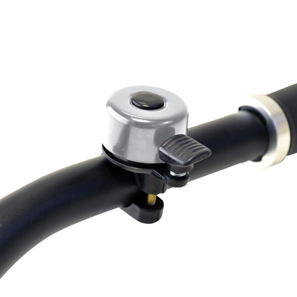 OXFORD BIKE - CLAXON MINI-FLICK - ARGINTIU