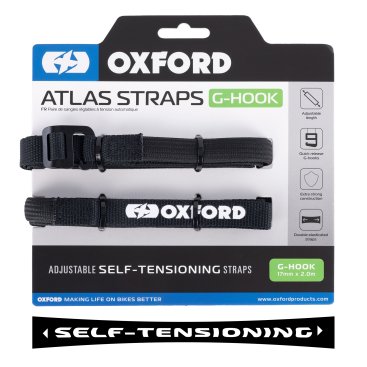 OXFORD - ATLAS curele G-Hook 17mm x 2.0m - Black