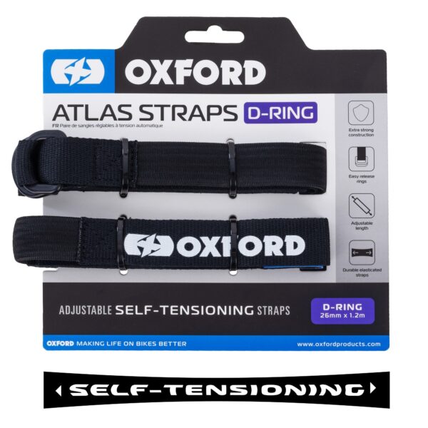 OXFORD - ATLAS curele D-Ring 26mm x 1.2m - Black