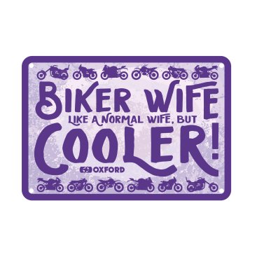 OXFORD - Placuta metalica [30x20cmx0.25mm] Biker Wife Cooler