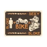 OXFORD - Placuta metalica [30x20cmx0.25mm] Bloke Man+Bike=Sexy Bloke