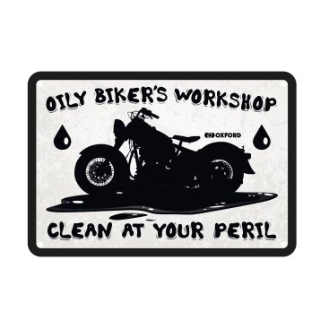 OXFORD - Placuta metalica [30x20cmx0.25mm] Oily Biker's Workshop