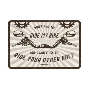 OXFORD - Placuta metalica [30x20cmx0.25mm] DON'T ASK TO RIDE MY BIKE