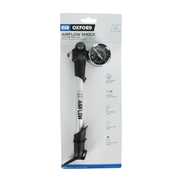 OXFORD - Pompa aer cu manometru AIRFLOW SHOCK
