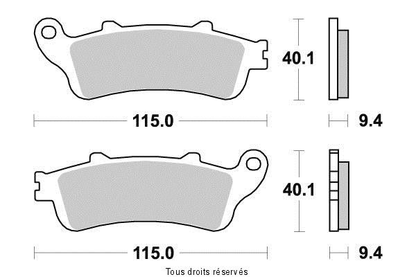 SIFAM - Placute frana KYOTO S1165 = SBS 735HF, 735HS [SEMI-METALICE]
