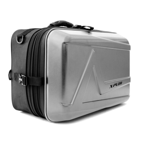 SIFAM - X-PLOR SIDECASE 25L SET SEMI-RIGID ARGINTIU MAT