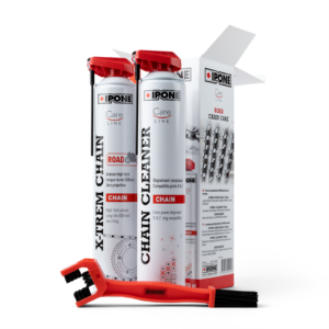 IPONE - KIT Spray lant ROAD X-TREM<br> Contine:<br> * 1 x Spray lant ROAD X-TREM - 750ml [CHAIN LUBE] [800642]<br> * 1 x Spray curatare lant - 750ml [CHAIN CLEAN] [800649]<br> * 1 x Perie lant