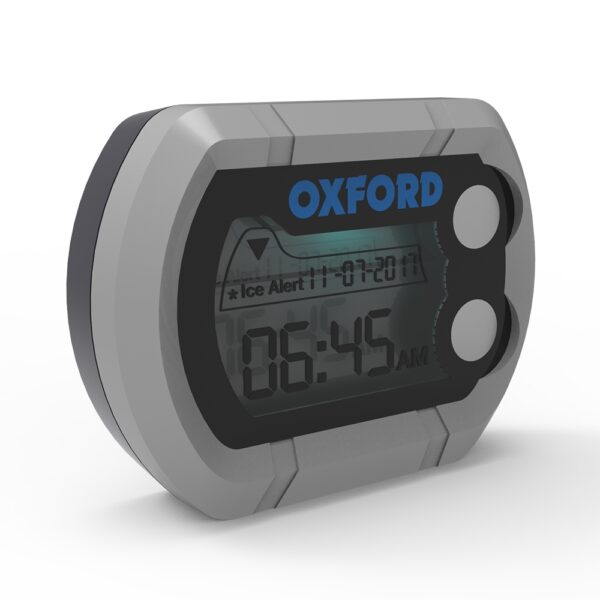 OXFORD - Ceas micro cu termometru si indicator gheata, argintiu