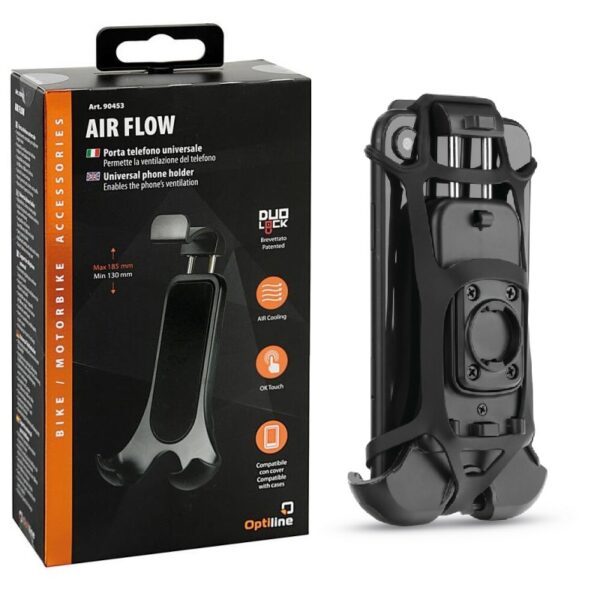 OPTILINE - AIR FLOW suport universal smartphone [125-180mm inaltime] <br>Se foloseste in combinatie cu price prindere DUO LOCK OPTICASE!