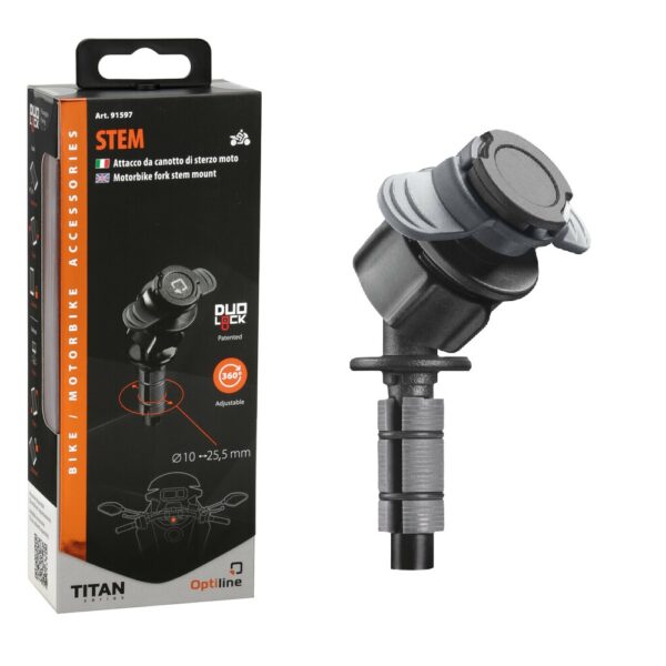 OPTILINE - STEM prindere OPTI-CASE [cu bila] [cu prindere pe jug, 2 adaptoare, 10-25 mm]